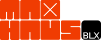 Logo da MaxHaus escrito em vermelho
